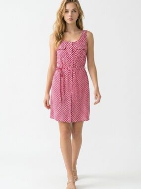 GAP Button Front Sleeveless 4th of July Sundress with Lantern Print XS